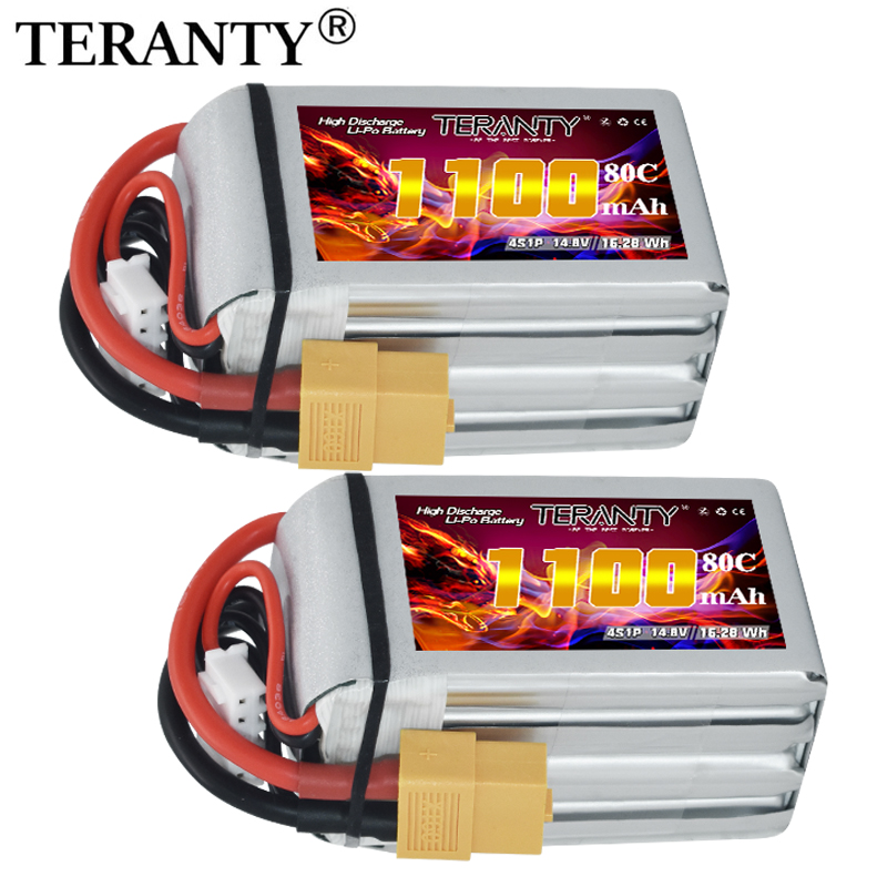 Drone Battery Plate - TERANTY 4S 1100mAh 80C/160C Lipo Pil