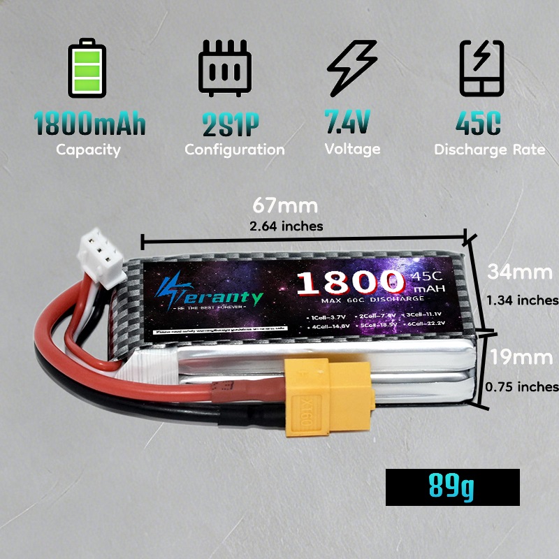 TERANTY 2S 3S 4S 1800mAh Lipo  - Drone Battery 3S incelemesi ve fiyatı