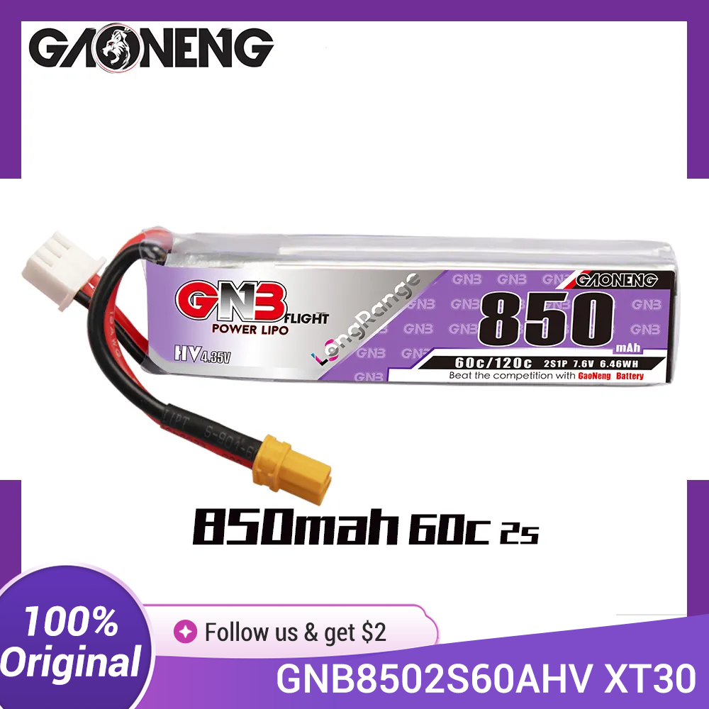 GAONENG GNB LiPo Pil 850mAh 2S - Drone Battery Li-Ion incelemesi ve fiyatı