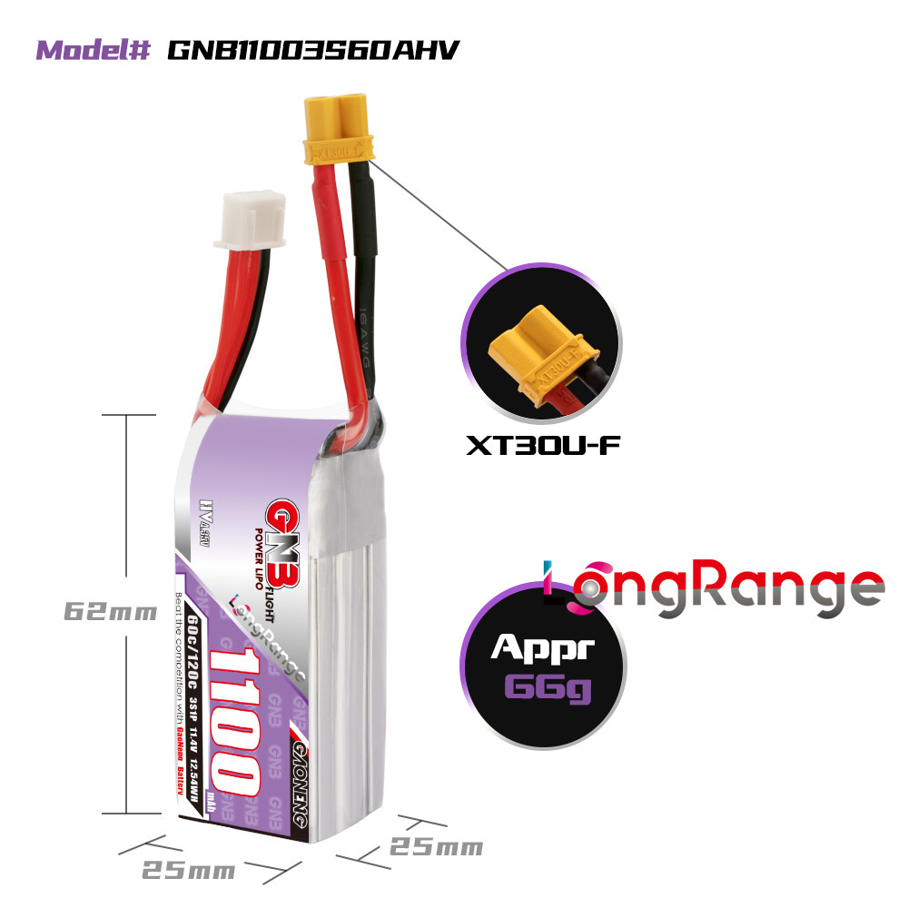 GNB 1100 mAh 2 S 3 S 4 S 6 S 6 - Drone Battery Connector incelemesi ve fiyatı