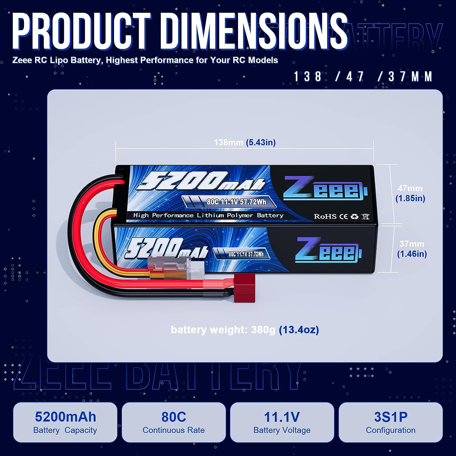 1/2 adet Zeee 3S 5200mAh Lipo  - Drone Battery 3S incelemesi ve fiyatı