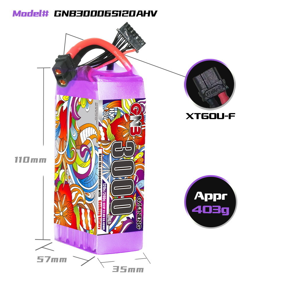 GNB Lipo Pil 6S 22.8V 3000mAh  - Drone Battery Plate incelemesi ve fiyatı