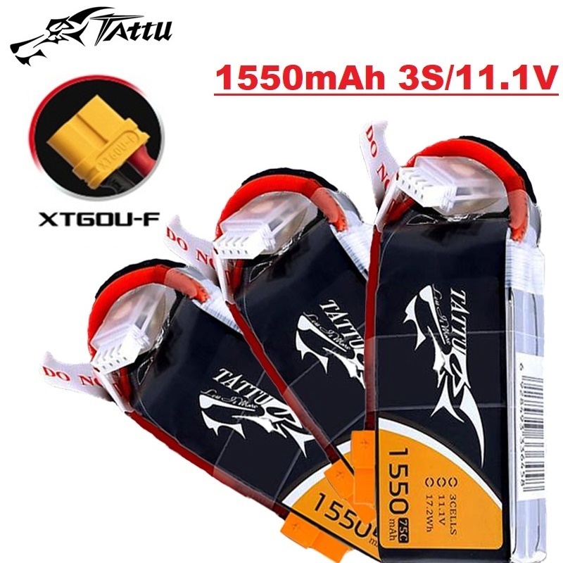 TATTU 3S 11.1V 1550mAh RC LiPo - Drone Battery 3S incelemesi ve fiyatı